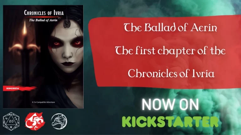 The Ballad of Aerin – The Chronicles of Ivria – 5E adventure